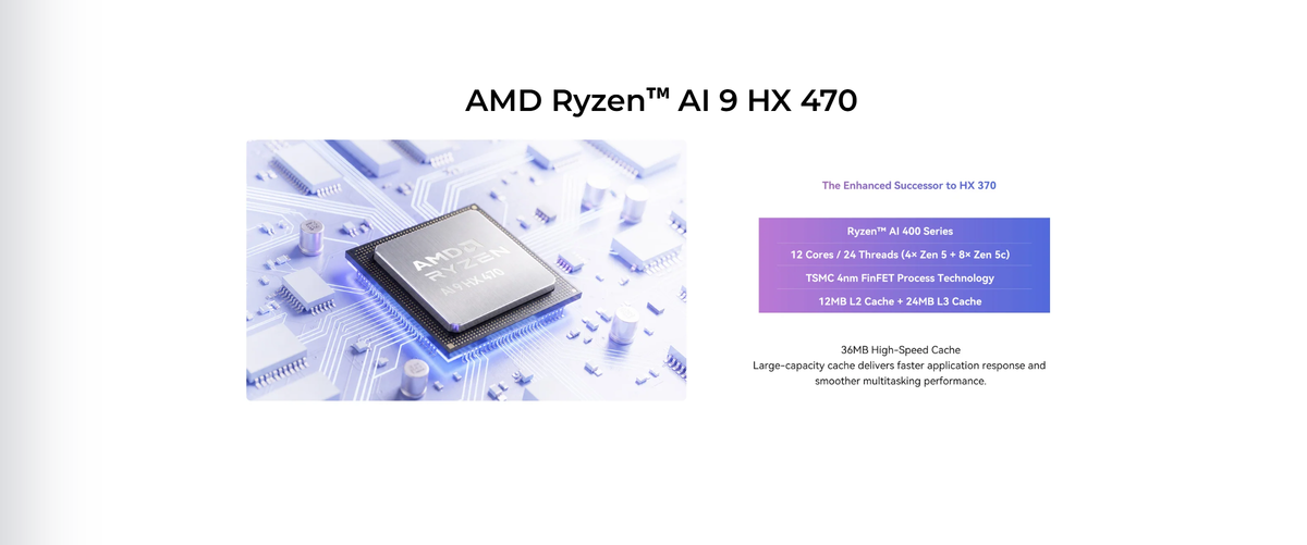 GMKtec EVO-X1 Pro AMD Ryzen™ AI 9 HX 470 AI Mini PC