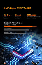 GMKtec M6 Ultra AMD Ryzen™ 5 7640HS Mini PC