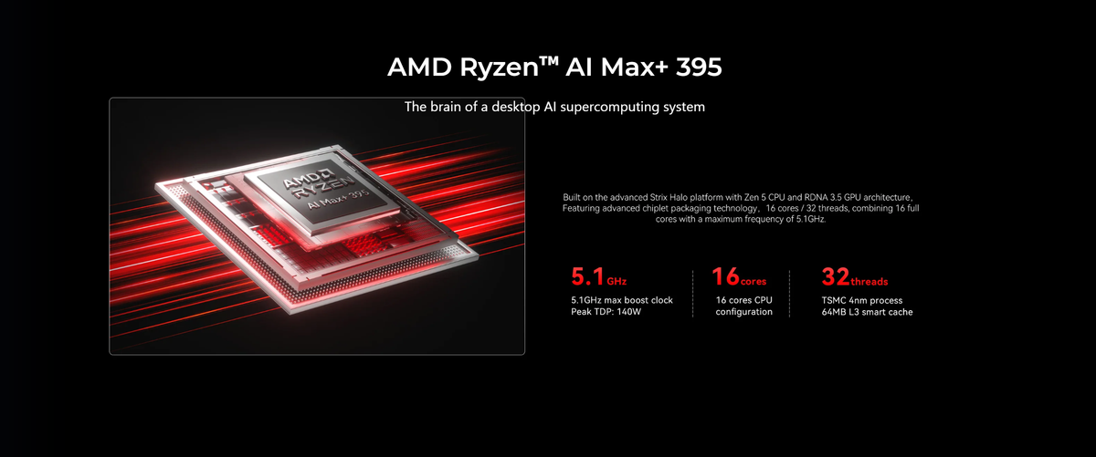 GMKtec EVO-X3 AMD Ryzen™ AI Max+ 395 AI Mini PC