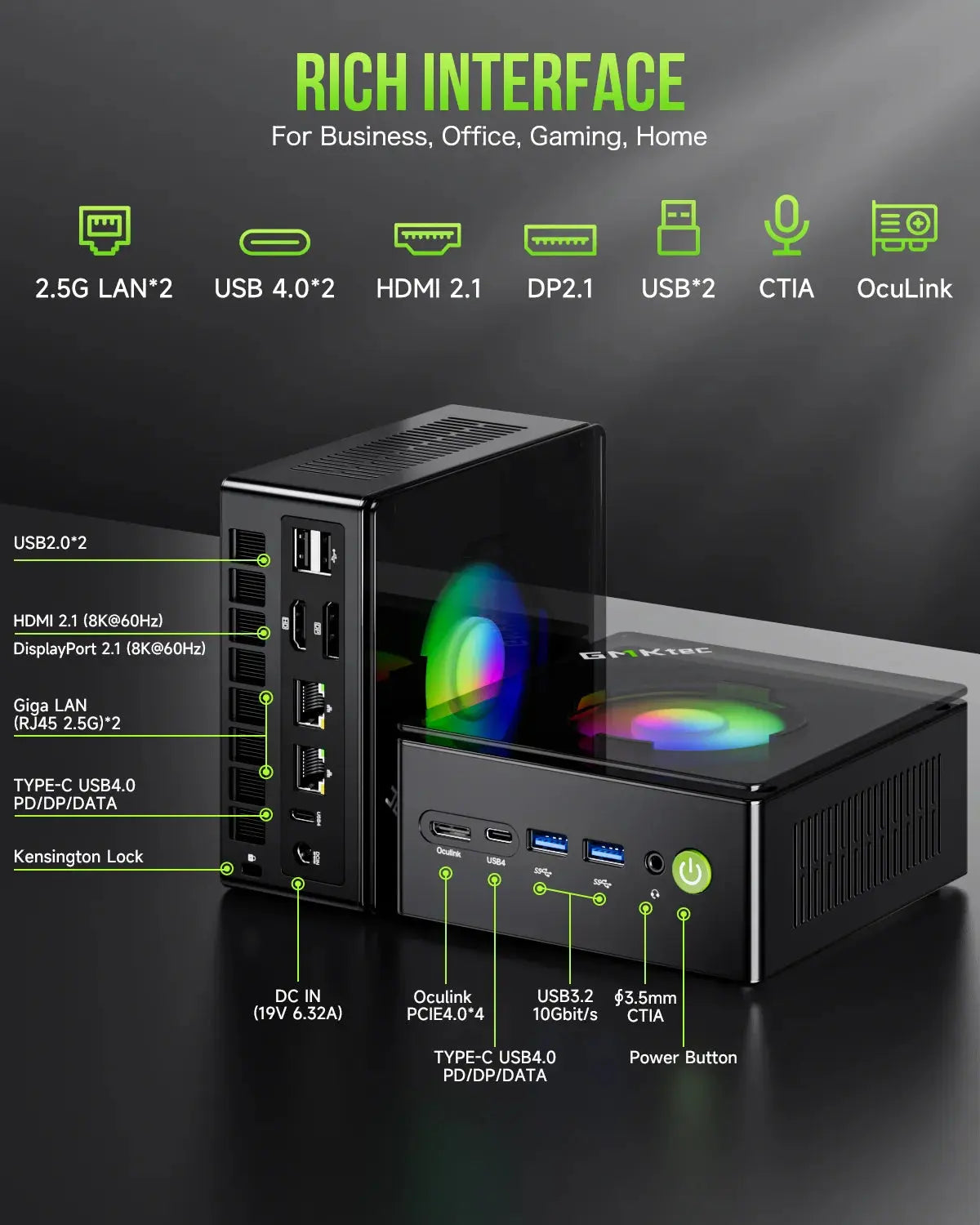 GMKtec K11 AMD Ryzen™ 9 8945HS Mini PC