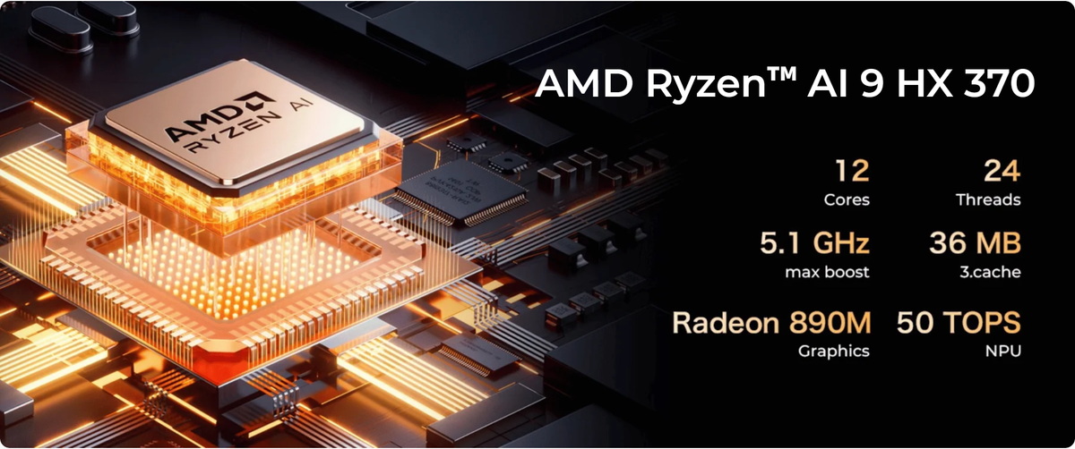 GMKtec EVO-X1 AMD Ryzen™ AI 9 HX 370 AI Mini PC