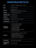 MINISFORUM BD775i SE R7-7745HX Motherboard