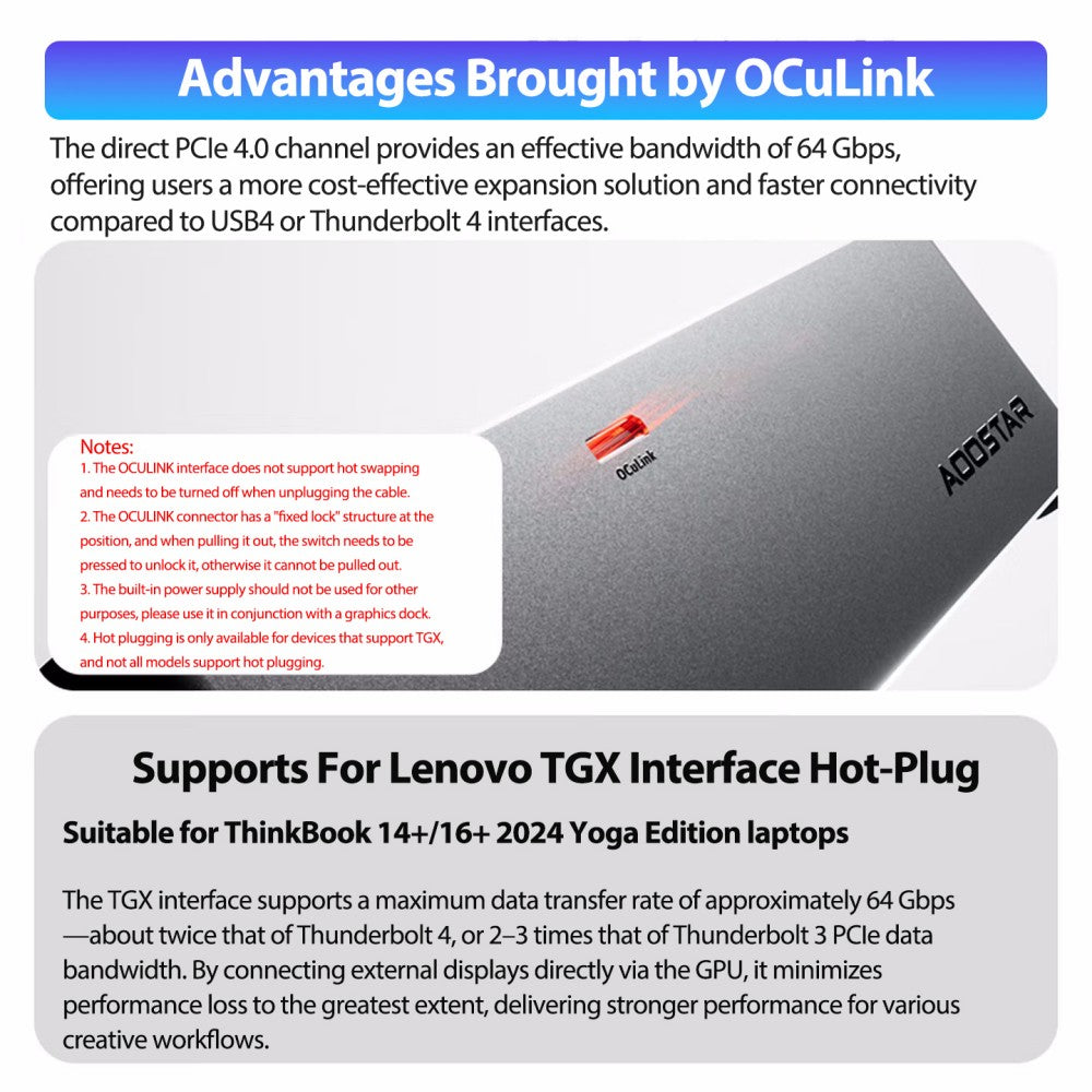 Aoostar AG01 OCuLink eGPU Dock